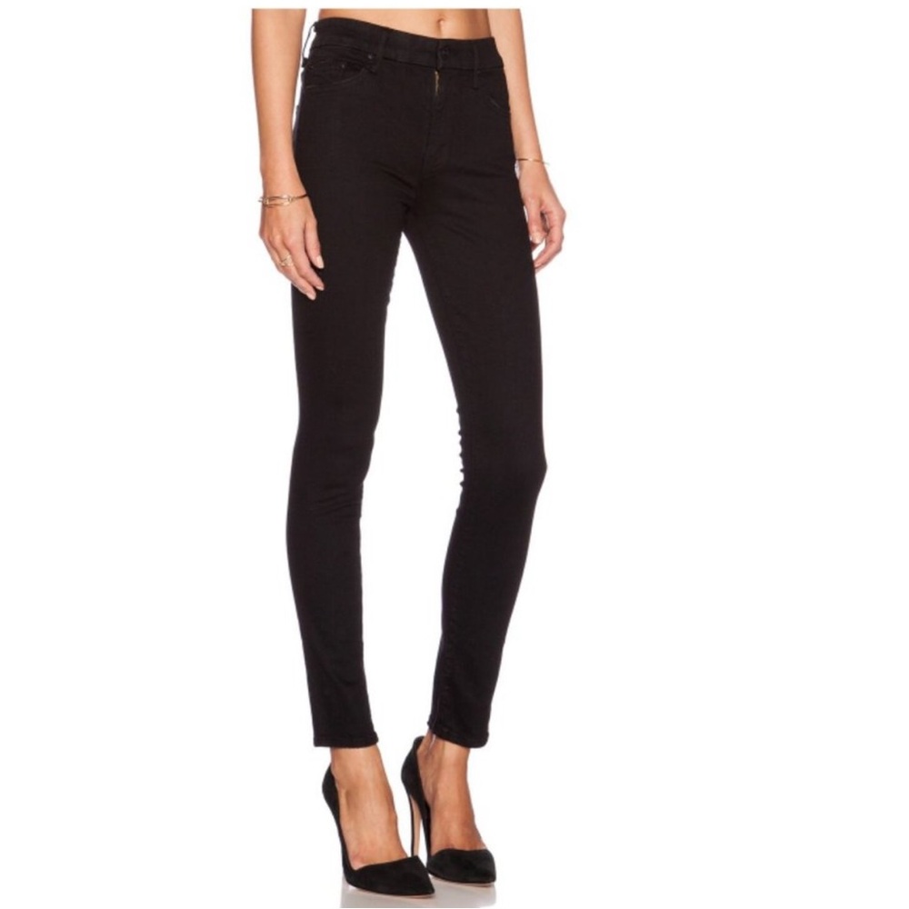 Mother Women's Black The Looker Not Guilty Stretch Jeans 31